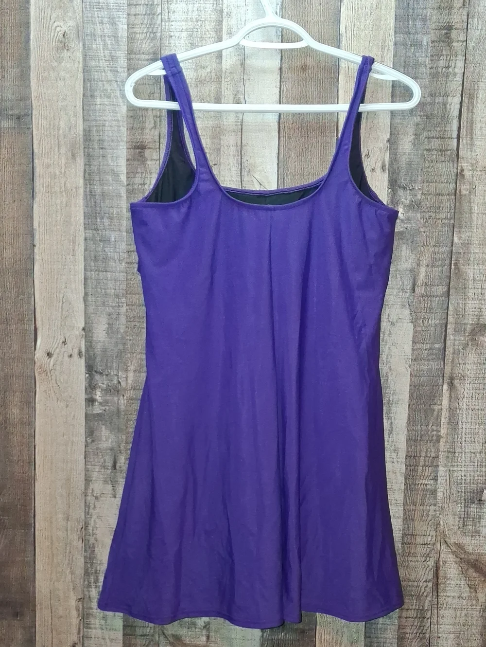 Purple Women's Tankini One Piece Swim Swimming Suit Lands End Size 16 XL